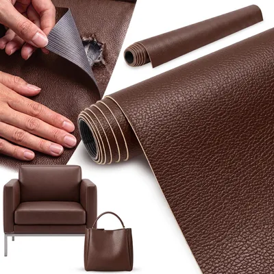 Immagine prodotto di Cerotto in pelle autoadesivo, 50 x 137 cm, colore marrone