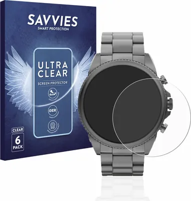 Produktbild von 6x Für Fossil Gen 6 (44mm) Schutzfolie Savvies Displayschutz Display Schutz Folie Klar Transparent