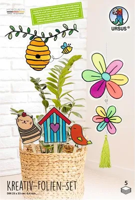 Obrázek produktu pro Sada kreativních fólií URSUS 23 x 33 cm, 5 listů s předlohami