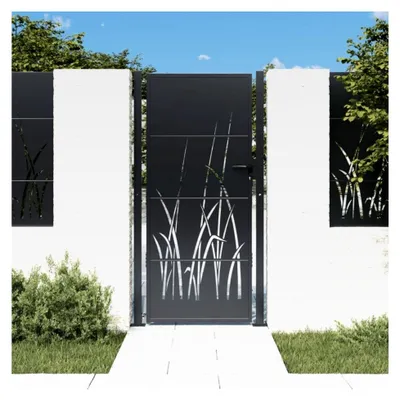 Produktbild von Gartentor Anthrazit 105x205 cm Stahl Gras-Design