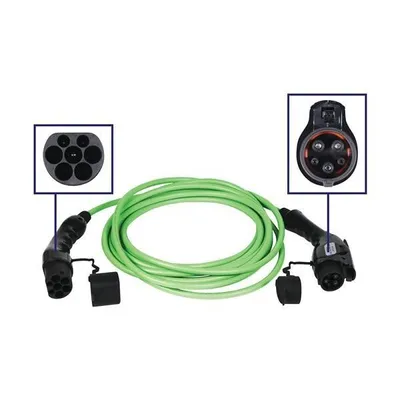 Produktbild von BLAUPUNKT 0270002 Ladekabel Elektrofahrzeug IP54 4kW 32A Ladekupplung Typ 2 Ladestecker Typ 1 für FIAT 500 (312) für FORD FOCUS III C-Max II