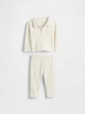 Produktbild von GAP Baby-Outfit-Set mit Waffelmuster, Softspun Brannan Bär, Größe 12-18 Monate