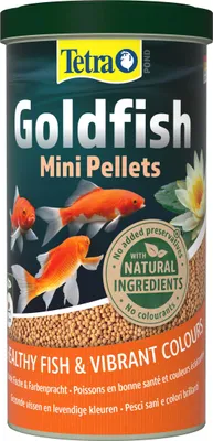 Produktbild von Tetra Pond Goldfish Mini Pellets, Fischfutter für kleine Goldfische, 1 L Dose