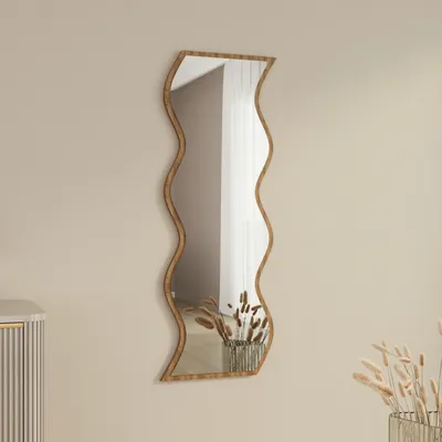 Immagine prodotto di Metonoka - Specchio, 40x120h cm Marrone Noce, Forma Rettangolare