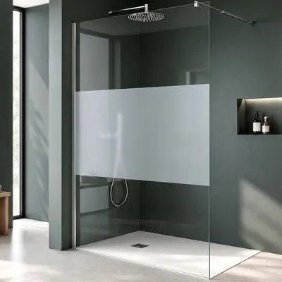 Produktbild von Mai & Mai 110x200cm Walk-In Dusche Duschwand für Dusche Duschabtrennung ESG-Sicherheitsglas 10mm NANO Glas BRAM1 Bremen2MS