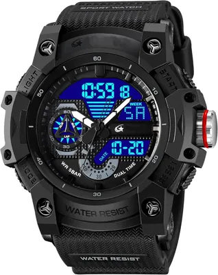 Produktbild von Watch Militäruhr Herren Armbanduhr Analog Digitale Sportuhr Bunte Outdoor Großes Zifferblatt Datum und Tag Anzeig