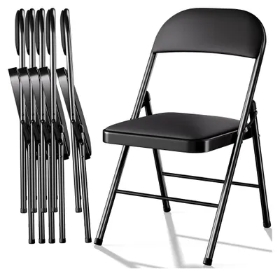 Produktbild von Klappstuhl Set aus Kunstleder Schwarz