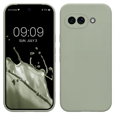 Produktbild von kwmobile Handyhülle für Google Pixel 9a Hülle - weiches Handy Silikon Case - Schutzhülle Cover - Graugrün