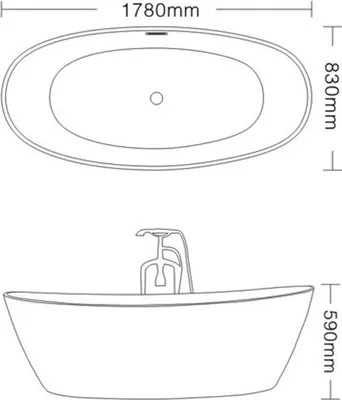 Produktbild von Acryl Badewanne Wanne Standbadewanne Freistehende Modern Badezimmer