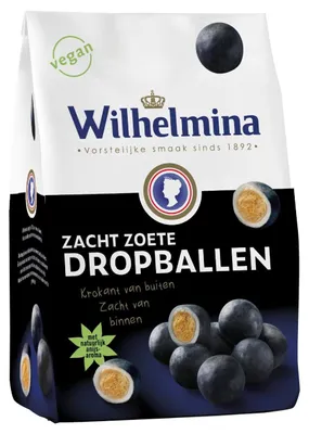 Produktbild von Wilhelmina Zacht Zoete Dropballen 800g – Weiche süße Lakritz-Bällchen bei Kaufland