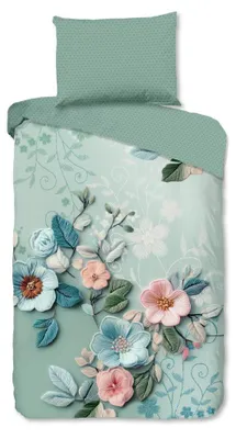 Produktbild von Good Morning Bettwäsche "Taleen" - Grün - (140x200 cm) - 100 % Baumwolle