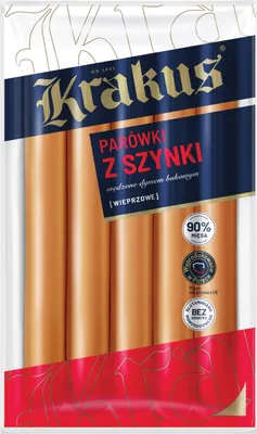 Zdjęcie produktu dla Parówki z szynki 200g Krakus
