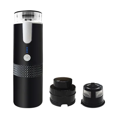 Produktbild von Tragbare Kaffeemaschine, elektrische Kapsel-Kaffeemaschine, geeignet für gemahlenen Kaffee und Kaffeekapseln