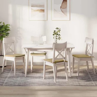 Produktbild von Set mit 4 Sitzkissen aus Cord, Grau-Grün