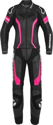 Image de Combinaison cuir Spidi Laser Touring Lady Noir,Rose 46 Femme Noir,Rose 46