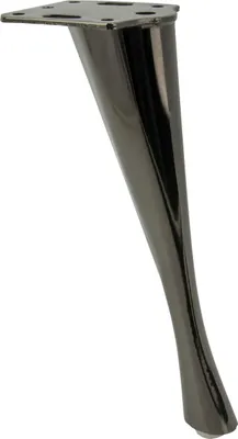 Image de Pieds de meubles élégants en métal noir 13 cm - design minimaliste pour des intérieurs glamour, idéal pour les canapés et les meubles modernes.
