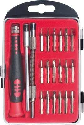 Produktbild von Flexo Schraubendreher 21-tlg. mit 18 Mini-Bits in Kassette