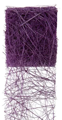Produktbild von Dekoband ABACA, Pflanzenfaser-Band, Raffia/Sisal 7cm/5m Pflaume