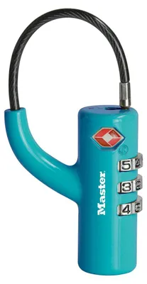 Image de Serrure à combinaison TSA – bleue, 8,1 x 1,8 x 1,8 cm