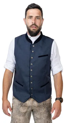 Productafbeelding van Herentrui in traditionele stijl, gemaakt van wol, blauw