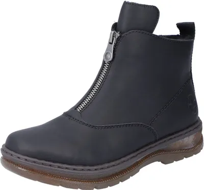 Produktbild von Rieker Damen Stiefelette Boot Warmfutter robuste Sohle Reißverschlüsse L2091, Größe:37 EU, Farbe:Schwarz