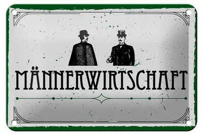 Produktbild von Blechschild Spruch 18x12cm Männerwirtschaft Dekoration