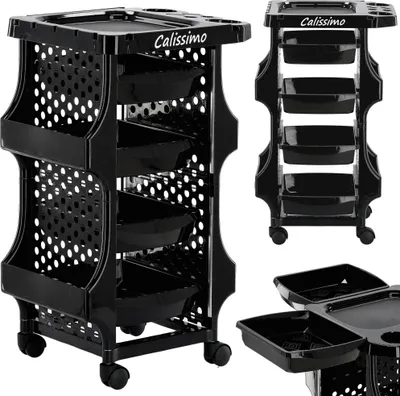 Obrázok produktu pre Kadeřnícky asistent stolík na kolieskach na farbenie W-X126 pre salón krásy skrinka so zásuvkami