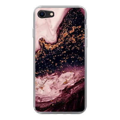 Produktbild von MuchoWow® Handyhülle Schutzhülle Hülle für iPhone 7 Marmor - Natursteine - Mineralien Silikon Softcase Handy Hülle - Kartenhalter