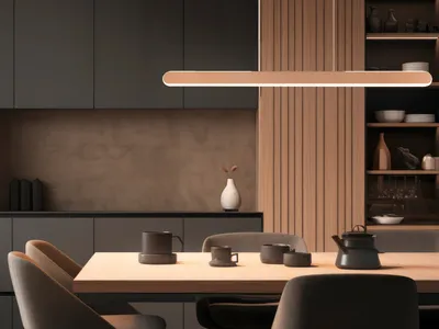 Produktbild von Trio Helios LED Pendelleuchte  28W Coffee CCT einstellbare Lichtfarbe Touch