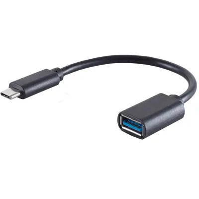 Produktbild von USB C 3.0 OTG Adapter USB Typ-C zu USB A Buchse Kabel Laptop Handy Samsung 12cm