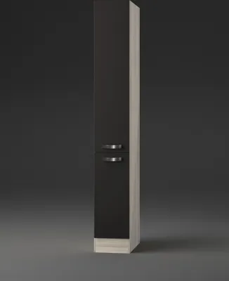 Produktbild von Küchen Hochschrank mit Apothekerauszug Faro HFZ306-9 in anthrazit 30 cm breit