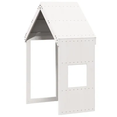 Produktbild von Dach für Kinderbett Weiß 55x99x139,5 cm Massivholz Kiefer