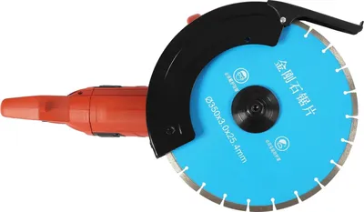 Image de Scie à béton électrique 3000W - Scie circulaire pour béton - Lame diamantée de 35 cm - 3800 tours/minute - 220V DC - Profondeur de coupe : 3 mm - Prise européenne - Couleur : bleu