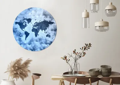 Produktbild von MuchoWow® - Wand-Kreis - Wohnzimmer - Bild - Runde - Wanddeko - Dibond - Kunstdrucke