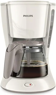 Obrázok produktu pre Kávovar s filtrom PHILIPS Daily Collection HD7461/00, 1,2 l, 1000 W, biela, aromatická zmes, funkcia zastavenia kvapkania