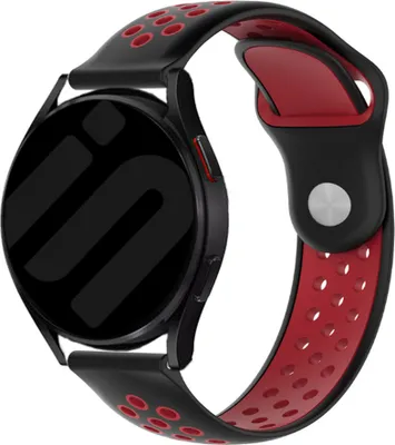 Produktbild von Strap-it Samsung Galaxy Watch 6 Classic 47mm Sport Armband (Schwarz/Rot)