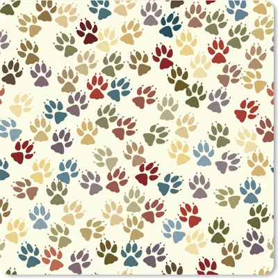 Produktbild von MuchoWow® Mauspad Mousepad Muster - Hund - Pfoten - Jungen - Mädchen - Kinder - Kind 30x30 cm - Mousepads - Maus Mat - Pad - Mausunterlage - Gaming