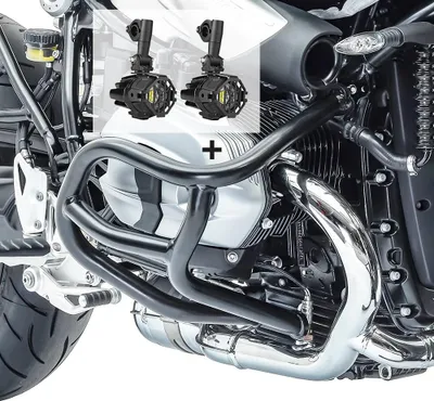 Zdjęcie produktu dla Zestaw zderzaków do BMW R NineT 14-23 + dodatkowe reflektory ze wspornikiem