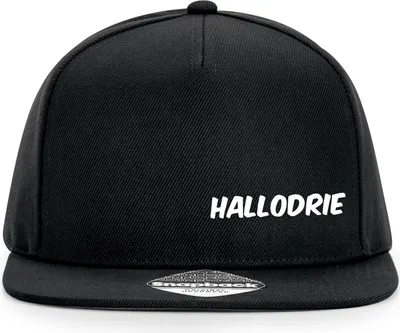 Produktbild von Huuraa Cappy Mütze Hallodrie Schriftzug Black Polyester Snapback Kappe Geschenkidee