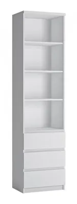 Produktbild von Meble Wojcik Bücherregal, Laminat, 200 cm x 50,1 cm x 40 cm, kinder- und jugendgerecht, 3 Schubladen, Massiv, griffloses Öffnungssystem