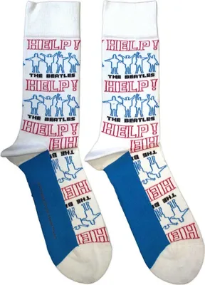 Produktbild von The Beatles - "Help!" Socken für Herren/Damen Uni RO12666 (40,5 EU - 45,5 EU) (Weiß)