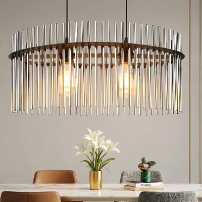 Produktbild von ZMH Pendelleuchte 2 flammig E27 Rauchgrau Glas Hängelampe Deckenhänger Innenleuchte für Esszimmer Wohnzimmer Küche Restaurant Innenbeleuchtung