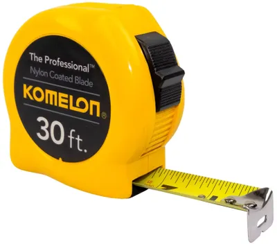 Produktbild von Komelon 4930 Das professionelle Nylonbeschichtete Stahlmessermaß, 9 m x 2,5 cm,