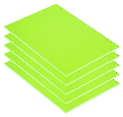 5 Acrylplatten, fluoreszierend grün, 30 x 20 cm, für DIY