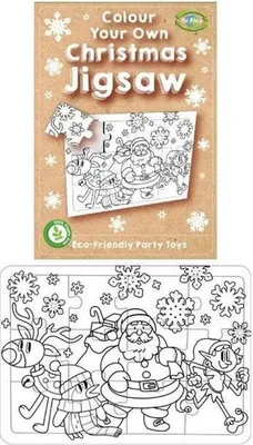 Produktbild von Weihnachtspuzzle zum Ausmalen 12cm