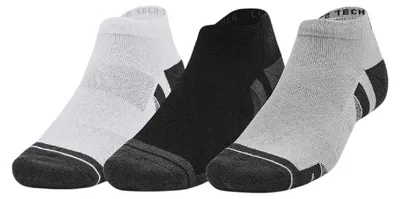 Productafbeelding van Under Armour - "Performance Tech" enkelsokken voor heren/dames, uni (3-pack), model GT40022 (maat 47 EU - 50,5 EU) (zwart/grijs/wit)
