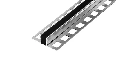 Obrázek produktu pro DL9 dilatační lišta ACARA, nerez V2A+EPDM guma černá, 10 mm, 2,5 m