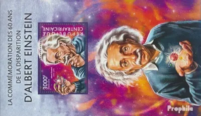 Produktbild von Briefmarken Zentralafrikanische Republik 2015 Mi Block 1281 (kompl. Ausgabe) postfrisch Albert Einstein