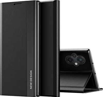 Produktbild von Xiaomi Poco M5 Hülle, Leder PolyurethanMagnetisch Klapp Stand Schutzhülle für Xiaomi Poco M5 Schwarz