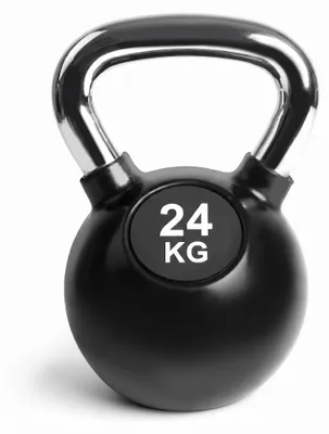 Produktbild von Kettlebell 24 kg Gusseisen gummiert – Kugelhantel mit Stahlgriff, KI-generiertes Bild